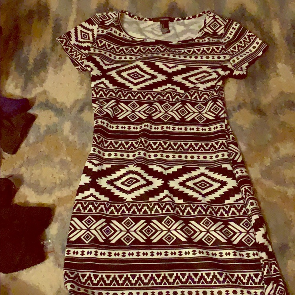 black & white dress